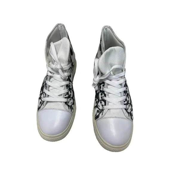 The Nightmare Before Christmas Canvas Shoes NWT Tim Burton Printed High Top S 10 - Picture 3 of 9